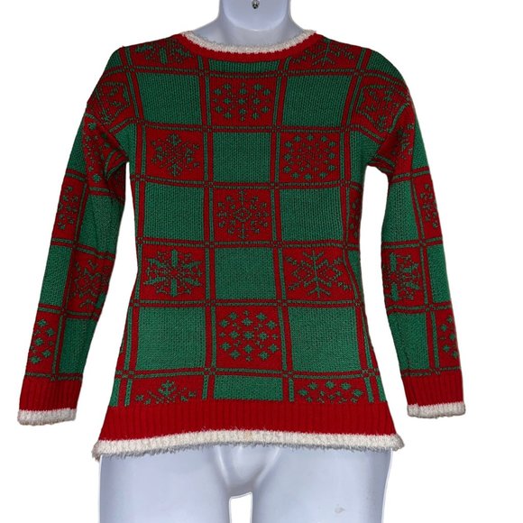 33 Degrees Mens Ugly Christmas Sweater XS Pug Santa Hat Holiday Puppy Dog Eyes - Picture 6 of 9